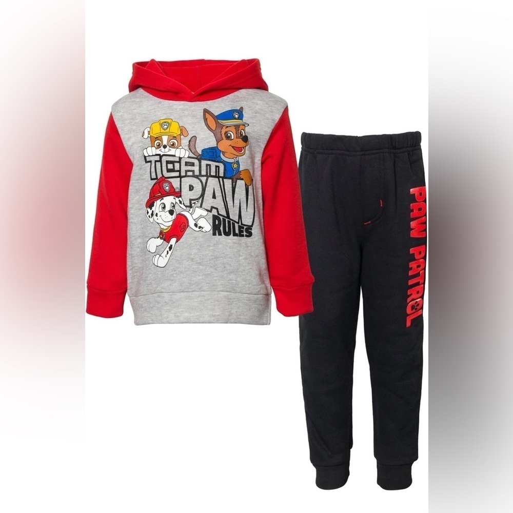 NWT Nickelodeon 10-12 unisex Paw Patrol fleece pullover hoodie & pants